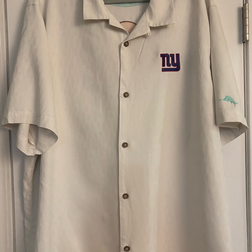 Tommy Bahama Tailgate Club NFL NY Giants Silk Shirt Men's